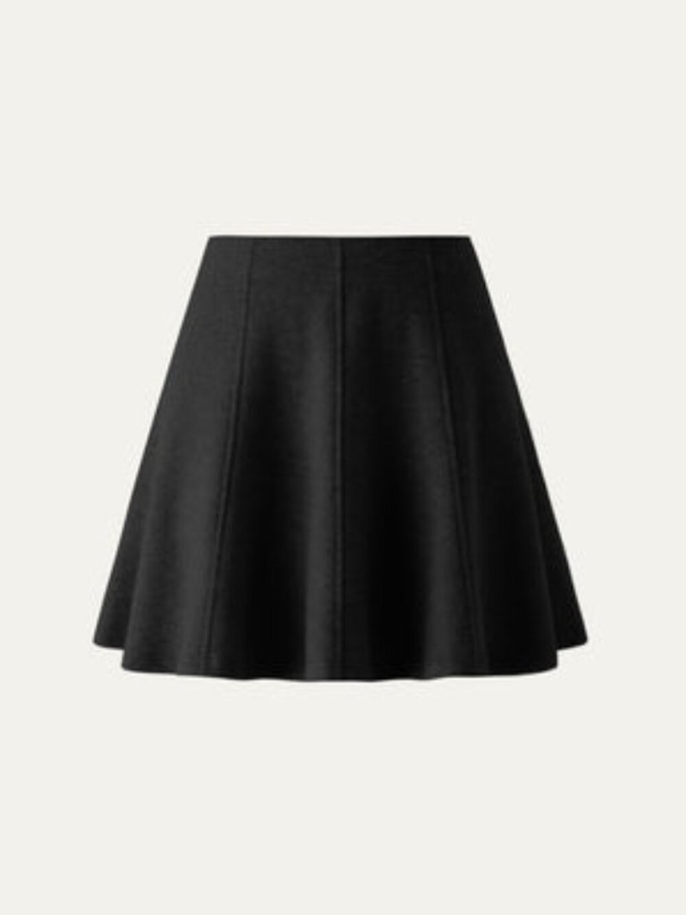 High Waisted Flare Hem Mini Skirt - Black / 2XL